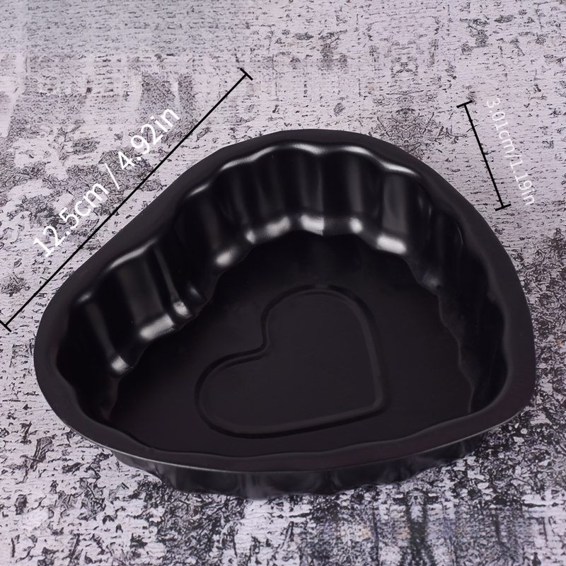 TEMU 1 moule à gâteau en acier au de cœur, moule de cuisson, idéal pour les gâteaux, les cheesecakes, les brownies, la Saint-Valentin, moule de