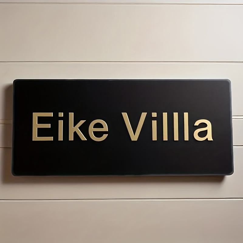 TEMU Custom Laser-engravable Double-layer Address Sign - Ized Text//numbers, Plastic Wall-mounted Number Plaque Suitable For Office, , Street Sign &