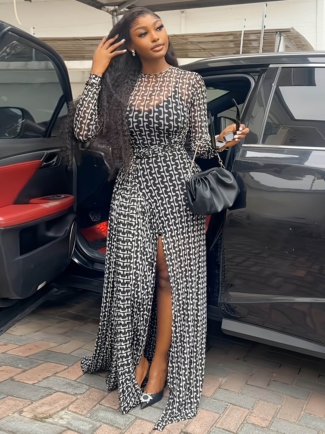long bodycon dress with slit Tight Ruched Bodycon Long Prom Dress