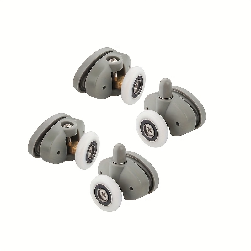 TEMU 4pcs Of Silent Sliding Shower Door Rollers, Curved Door Sliding Rollers, Vintage Shower Room Rollers, And , Suitable For Bathroom Curved Glass