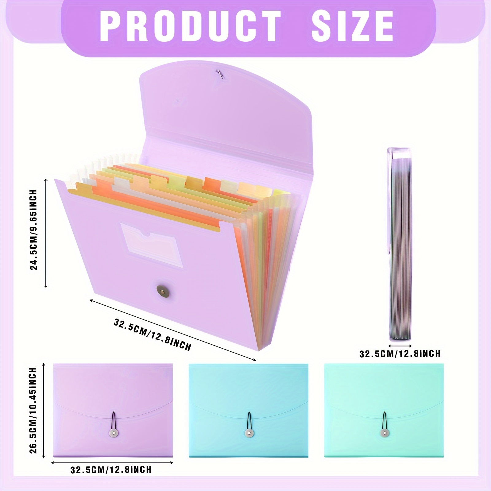 Expandable File Folders 13 Pockets Label Tab A4 Paper Size - Temu ...