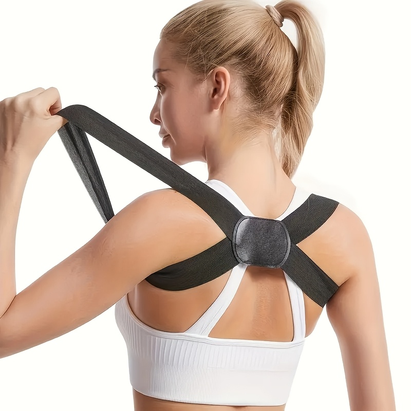 1pc Invisible Posture Corrector - Breathable Polyester Back Support Strap in Black, Pink, & Beige - Ideal for Posture Improvement, Daily Wear & Outdoor Activities, Back Posture Corrector