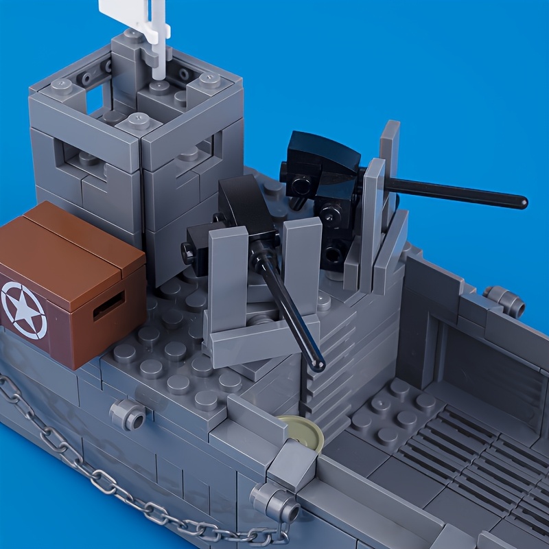 Landing Ship Building Block Toy Small Particle Military Model