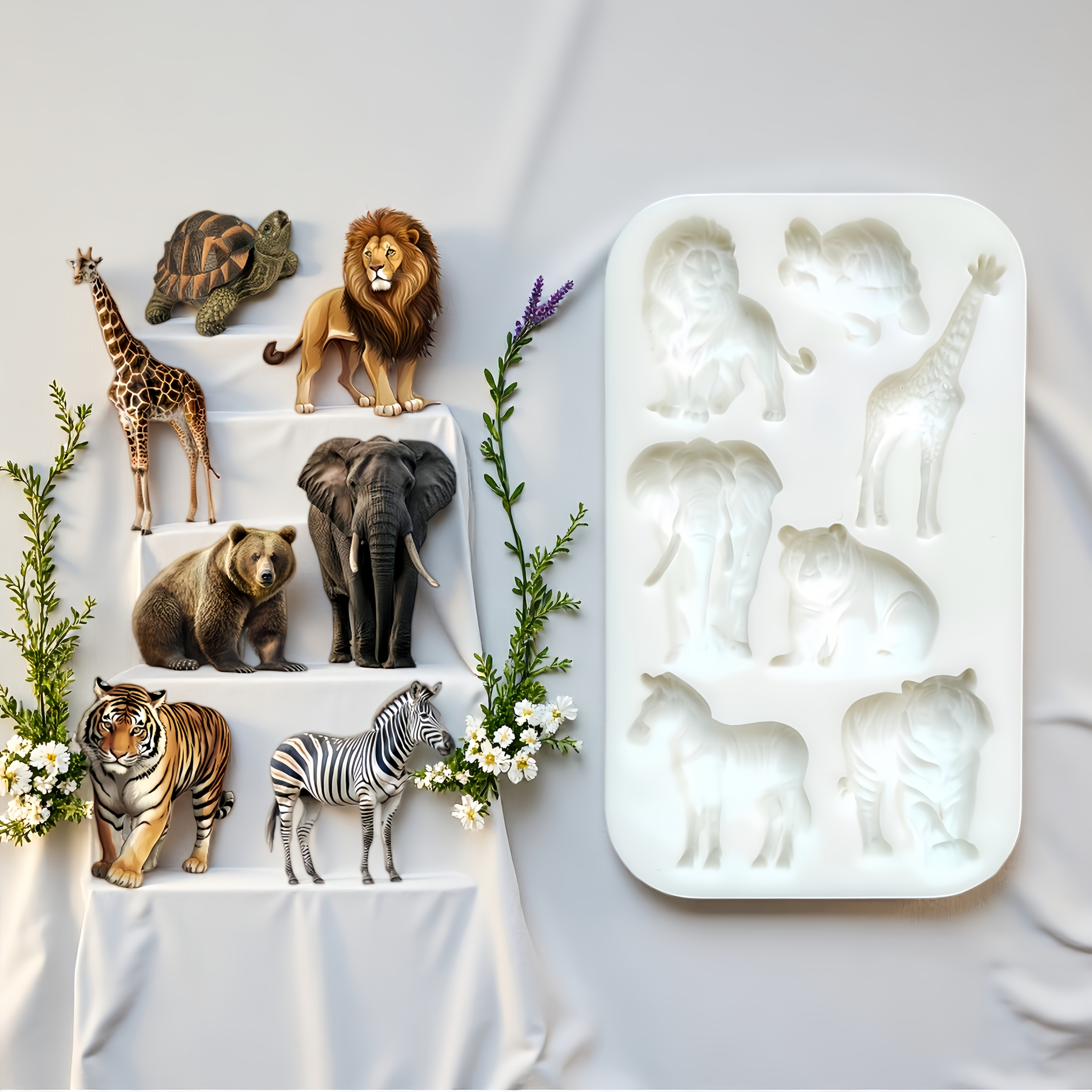 1pc, Animal Shaped Baking Mold, Creative Cake Mold, Cake Decoration Accessories, Gummy And Sugar Flipping Mold