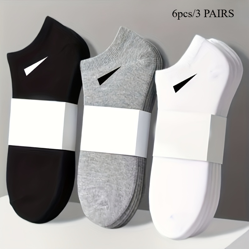 TEMU 6pcs/3pairs Women's Casual Socks, Breathable, Comfortable, Anti-sweat, Anti-odor Low-cut Ankle Socks, Women's Socks, , Comfortable Experience,