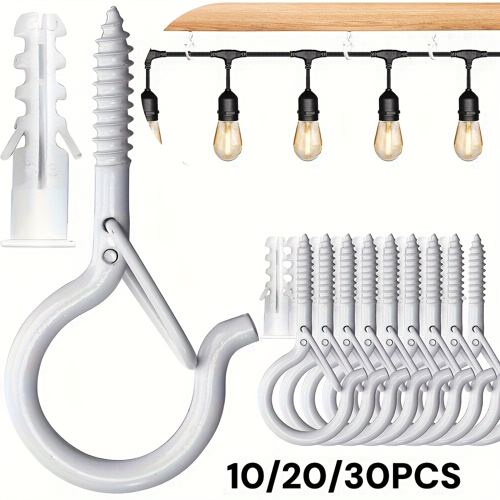 rust proof multi functional s shaped hooks with safety     20 30pcs per pack expansion tube hook suitable for holiday outdoor lights plant baskets wind chimes bird feeders decorative hanging items etc random colors