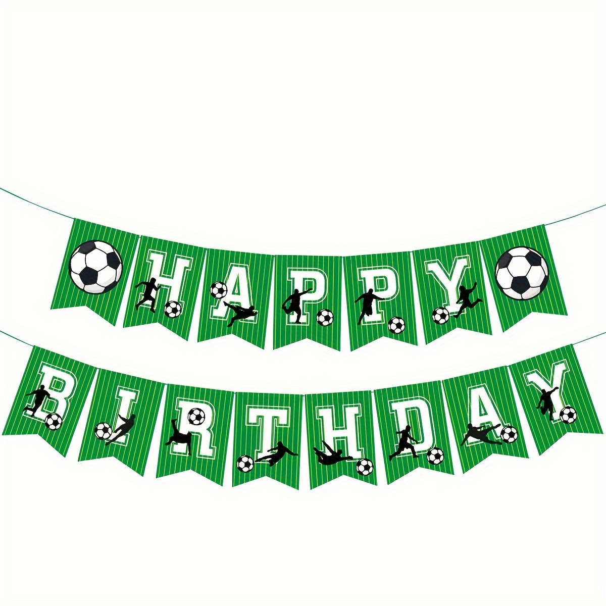 Image of 15pcs/set, Football Birthday Banner, Sports Themed Birthday Party Birthday Party Decoration, Sport Party, Birthday Party Home Background Decoration Supplies
