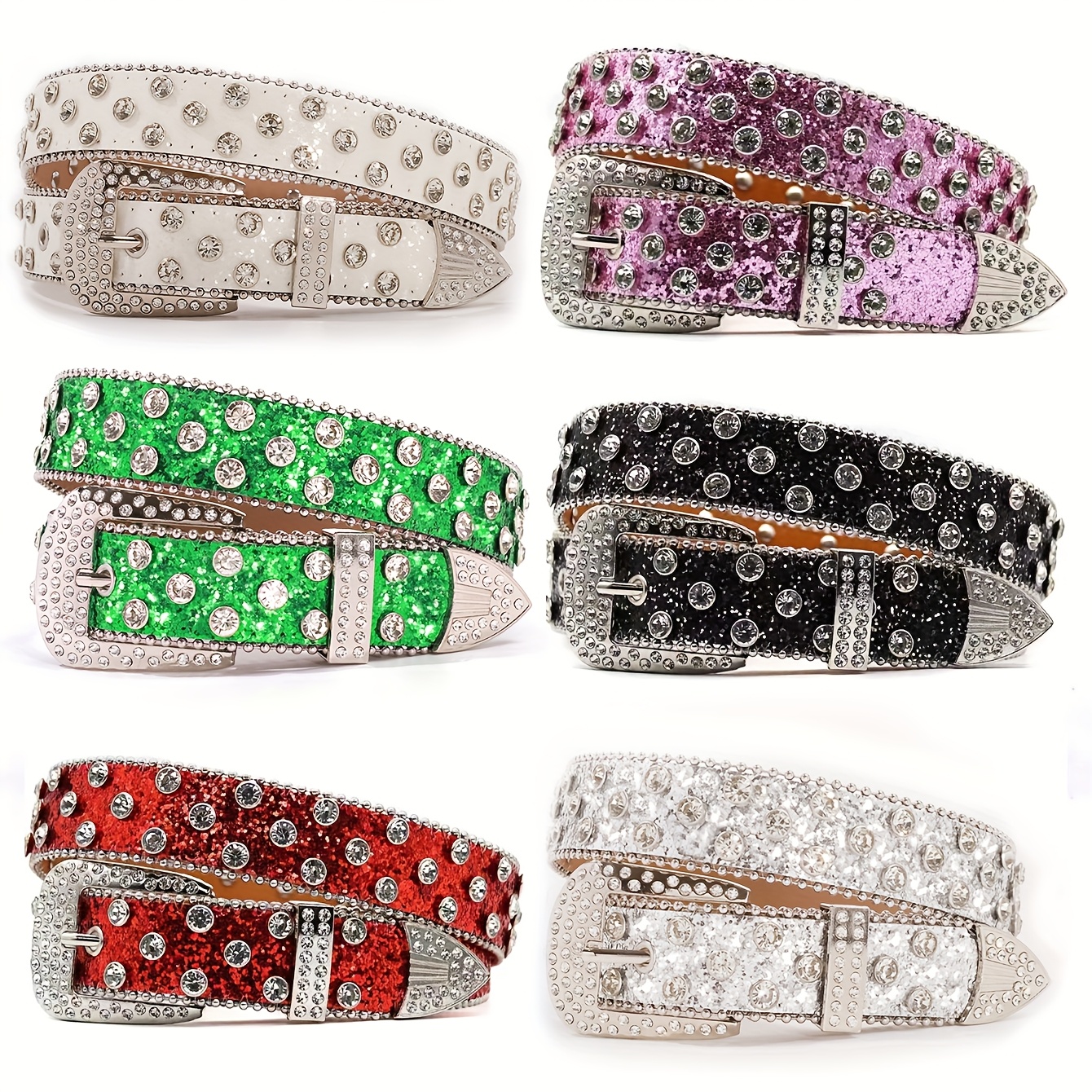 Gorgeous in-laid stone belt Let main image 2