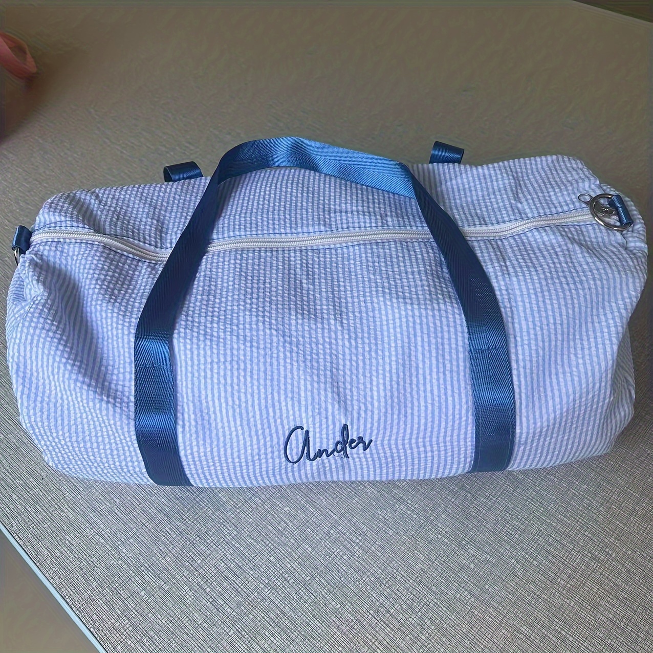 TEMU Sac à Bagages en Fil à Bulles [Personnalisation de Nom], Sac à Main, Sac à Épaule Simple, Grande et Léger, Personnalisation de Nom Brodé, pour