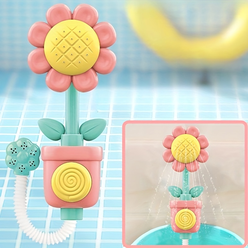 Image of [fun Sunflower Toy] Fun Sunflower Sprinkler Shower Toy | Colorful , Twistable Features, Durable Plastic - Ideal For And Pre-schoolers, Perfect Gift For Halloween, Christmas