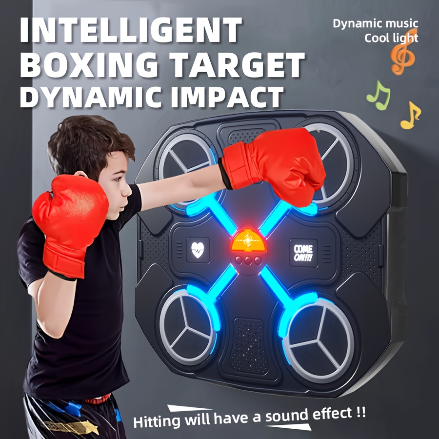 

Interactive Electronic Boxing Mat With Lights & Music - Adjustable , Wall-mounted With Suction Cups, No Batteries Required - Indoor Exercise & Fun Gifts For