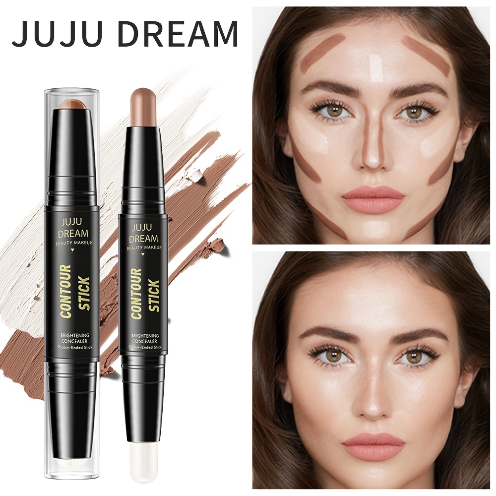 Image of Dual-ended Stick - 3d Facial Sculpting, Long-lasting, Waterproof & Sweatproof, Skin-tone , Ideal For A Flattering Look, Versatile Makeup Stick, Buildable Coverage Foundation, Makeup