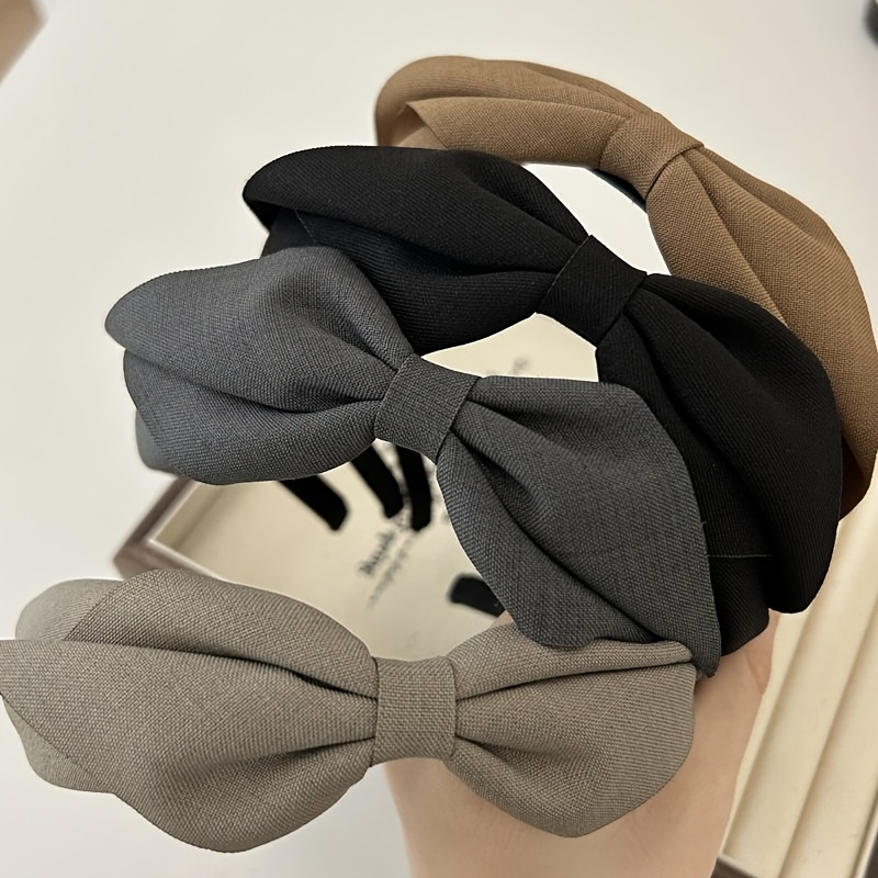 popular in europe and america   easy bow headband full of texture create a delicate shape easy solid color bow headband versatile and fashionable stable and not tight   fabric bow headband multiple colors  