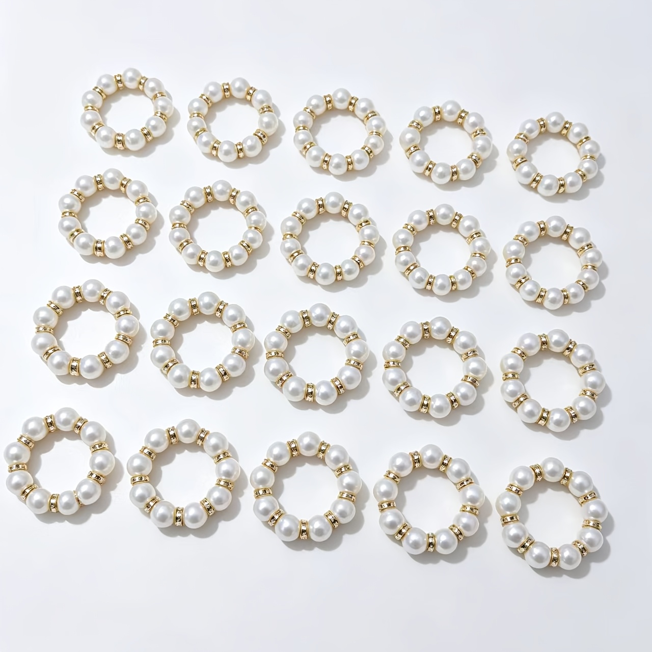 TEMU Rond de serviette avec accents de perles et de , porte-serviette de table pour linge de table de fêtes