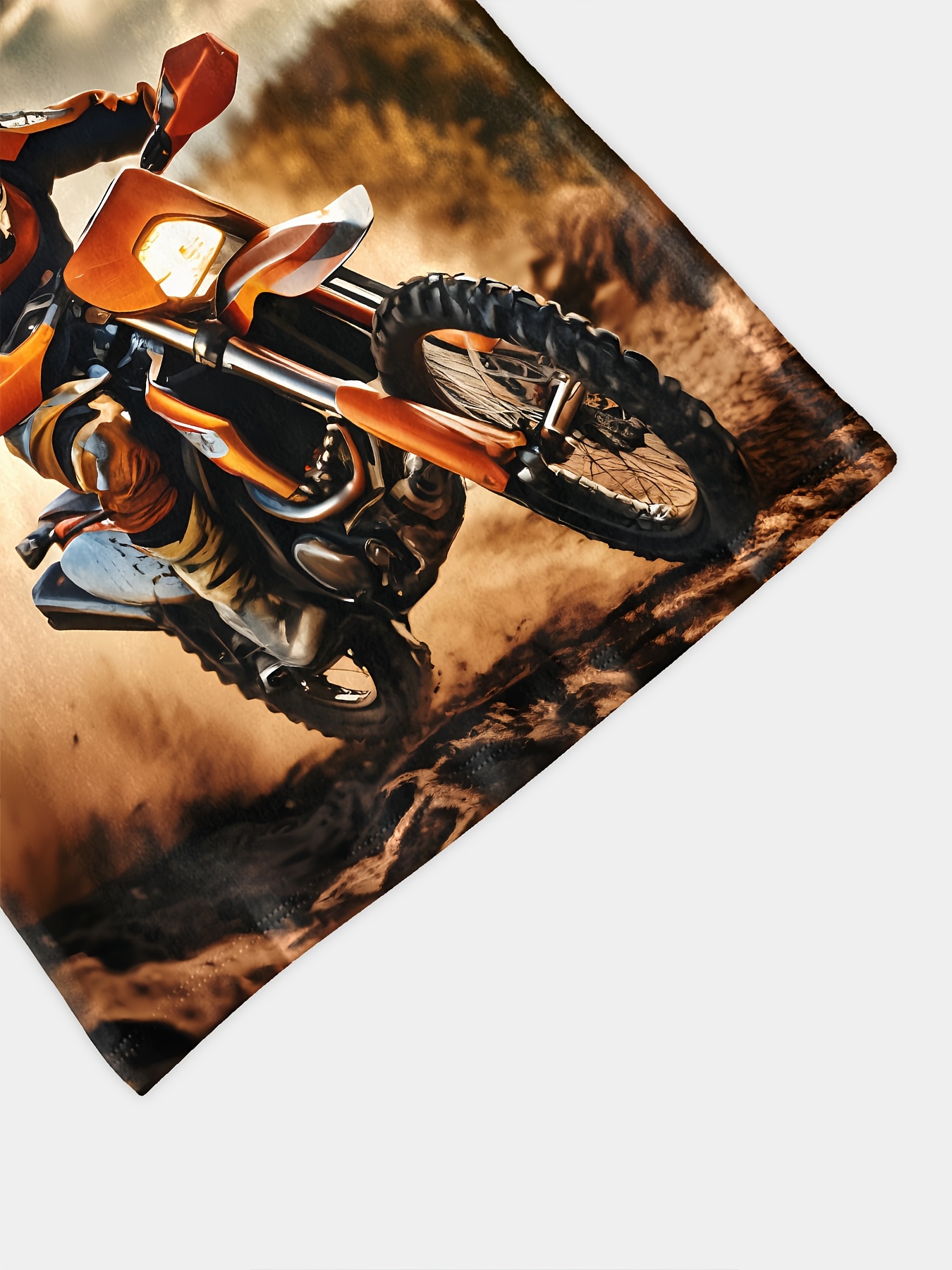 camiseta niño estampado 3d motocicleta naranja poliéster Temu