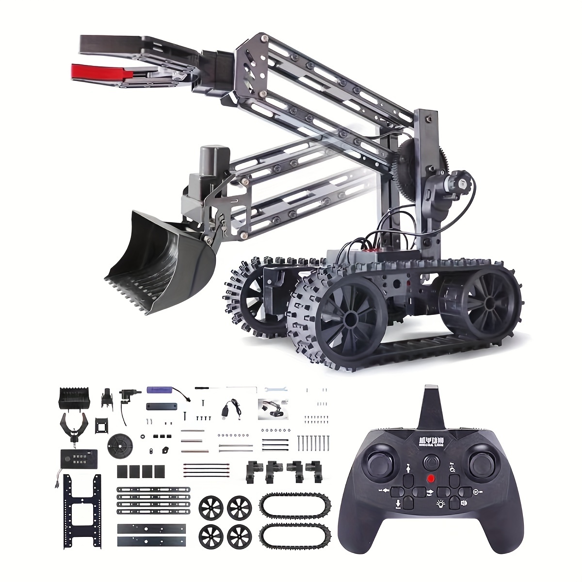 

Stem Robotics Kit - Robot Arm With Remote Control, Track 2 In 1 Educational Science Kits Kits For Engineering & Robot Building Gifts Christmas Gift