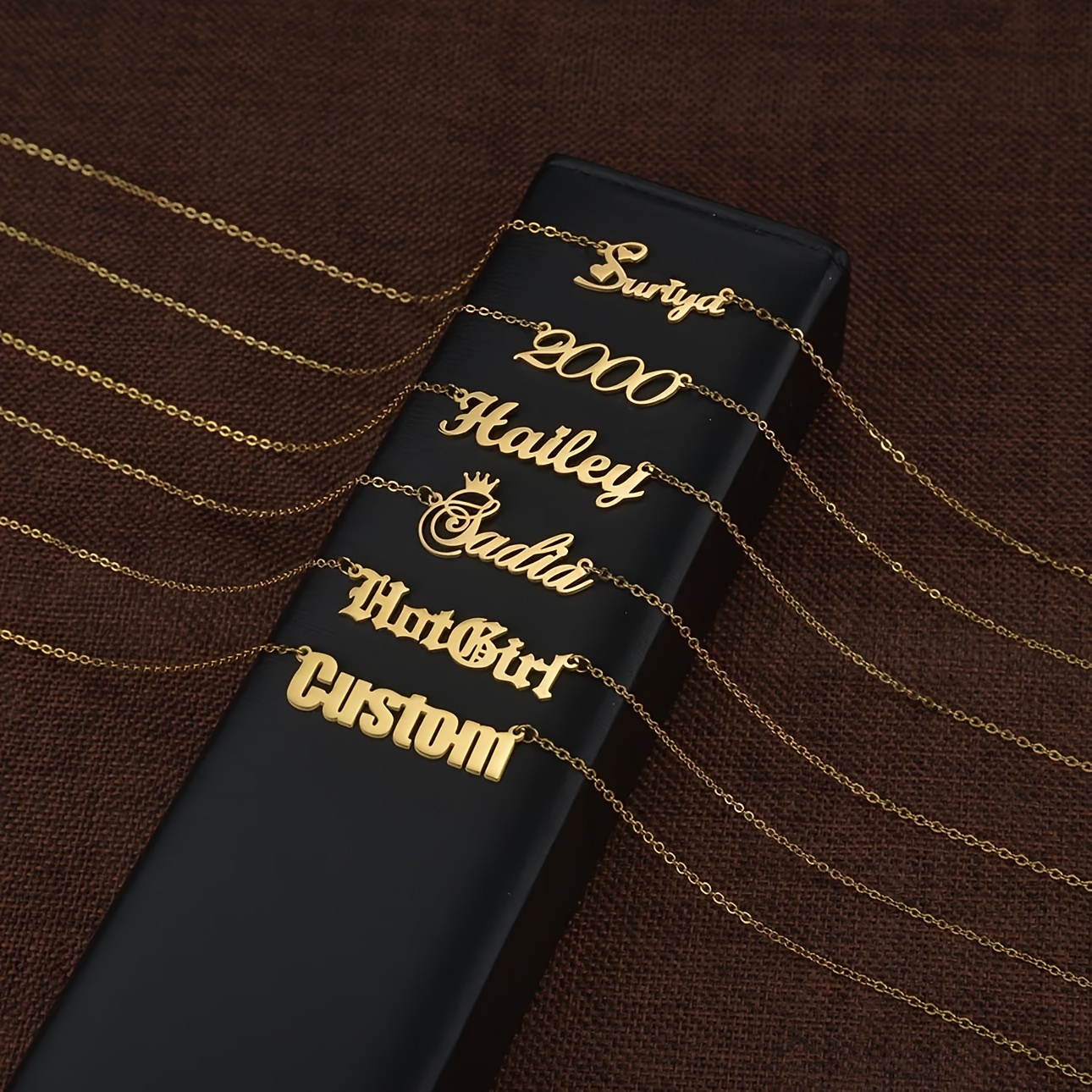 

Personalized Name Necklace - Custom Letter Pendant In 18k Golden Plated Stainless Steel For Women - Elegant Boho Style Jewelry For Daily And Party - Ideal Graduation And Birthday Gift