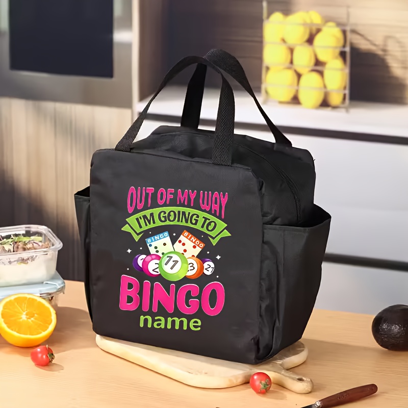TEMU Personalized "" Bingo-themed Tote Bag - A Stylish Handbag For Women, Featuring Vibrant Bingo Prints, Perfect For Cosmetics, Tools, And More - An