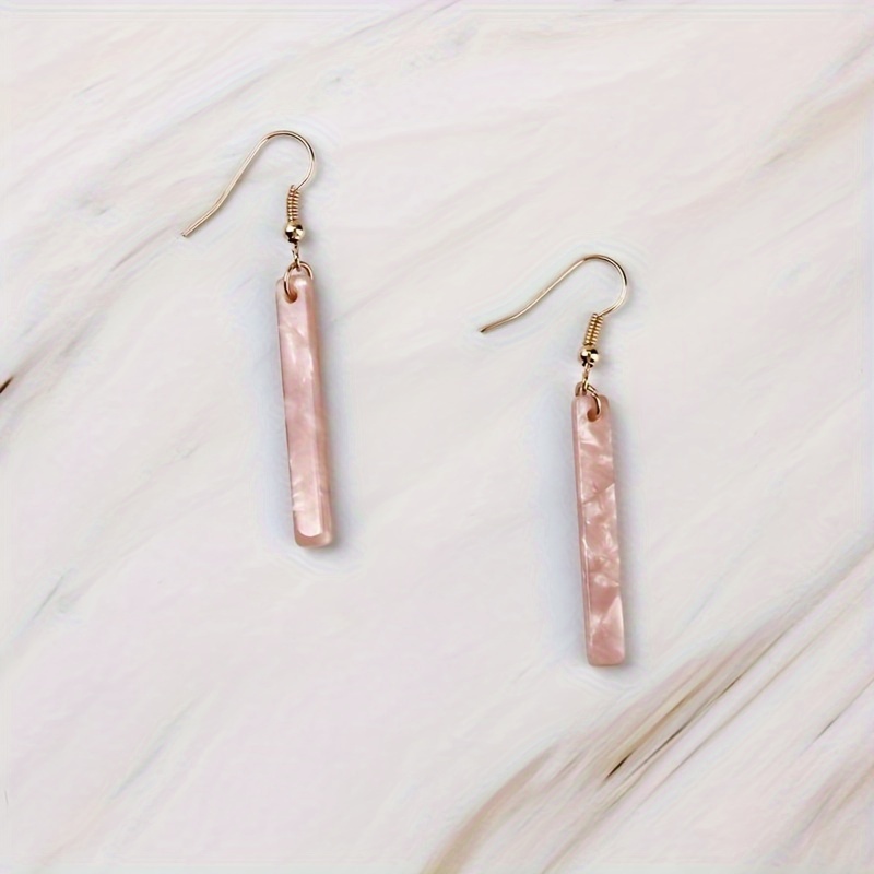 1 Pair Fashion Easy Long Bar Earrings Women's Mini Long Stick Exquisite Earrings
