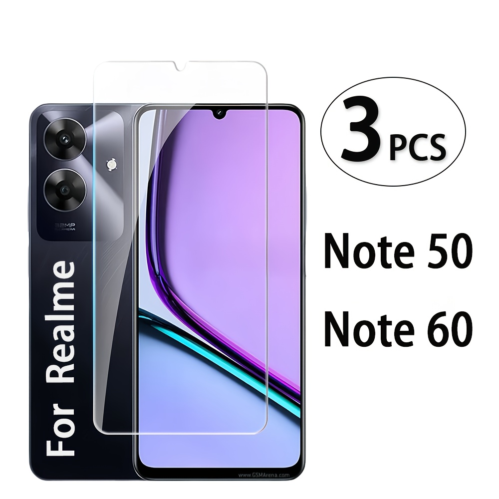 

3pcs Tempered Glass Film/-proof Film/protective Mobile Phone/ For Realme Note 50/note 60 Christmas/new Year Gift/mobile Phone Film For Realme Note 50/note 60 Tempered Film