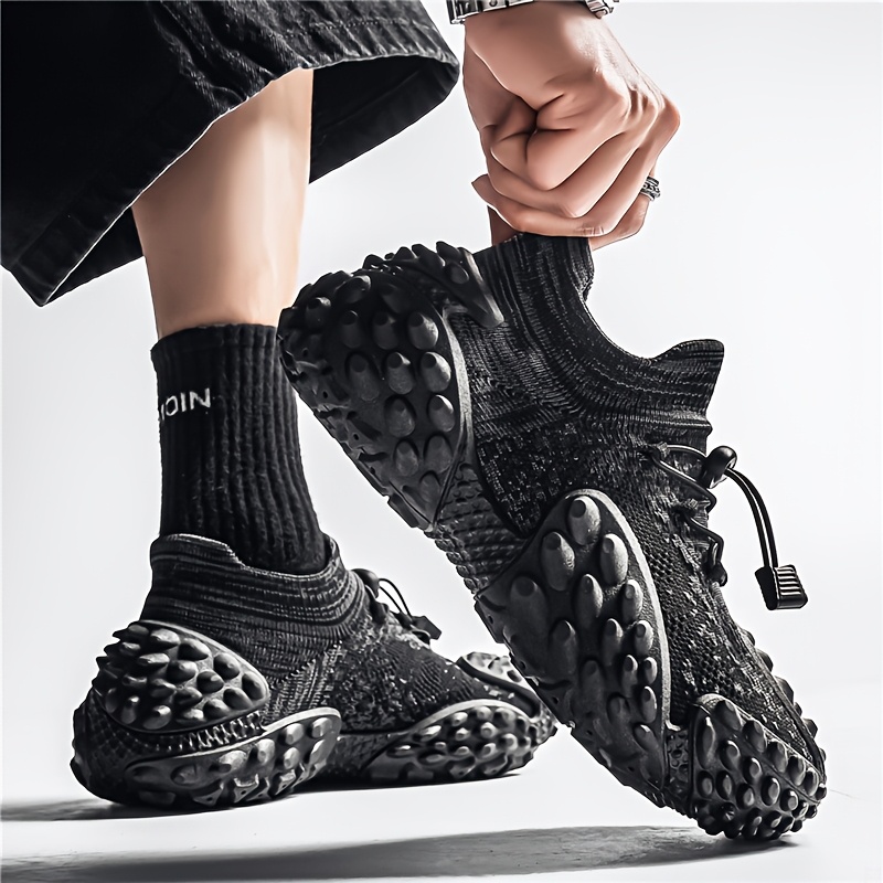 Plus Size Durian Knit Sports Sock Shoes Slip-On Lazy Shoes