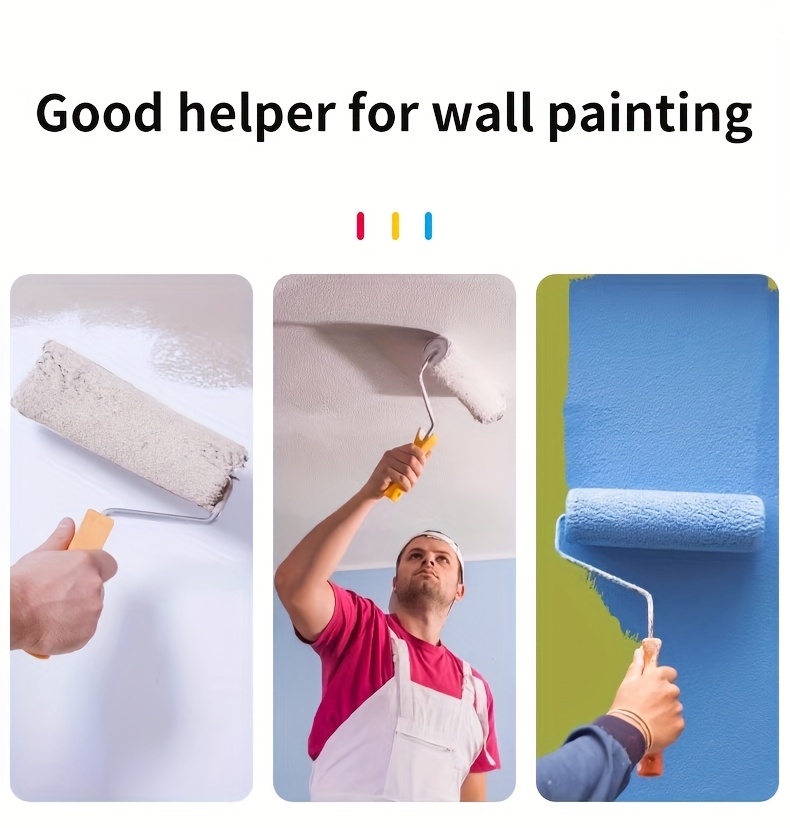 Paint Roller Set Mini Polyester Roller Brush Nap Efficient Temu