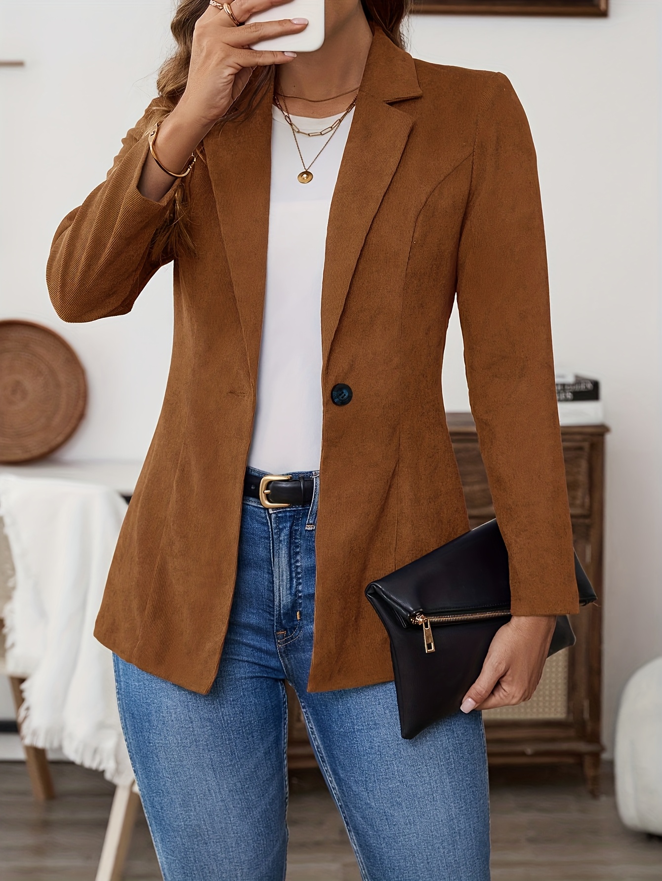 brown jacket women sold on Temu United States