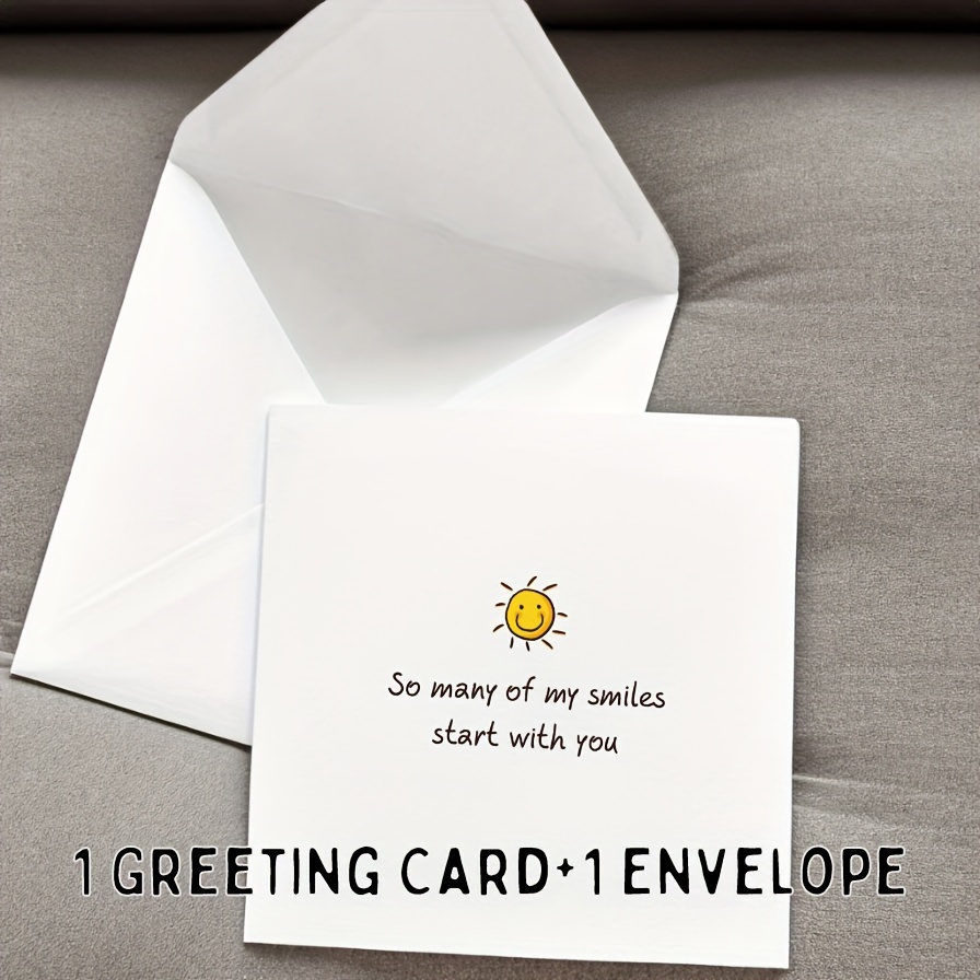 1/5 Set, Romantic Card - Birthday Card - Best Friend, Girlfriend, Boyfriend, Wife, Husband Card - Engagement Valentine's Day Including Envelope