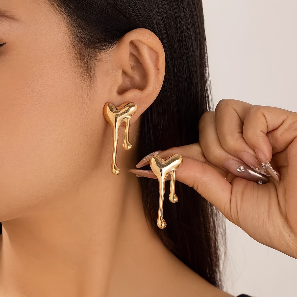 

18k Zinc Alloy Drop , Unique Irregular For And - No , Iron Ear