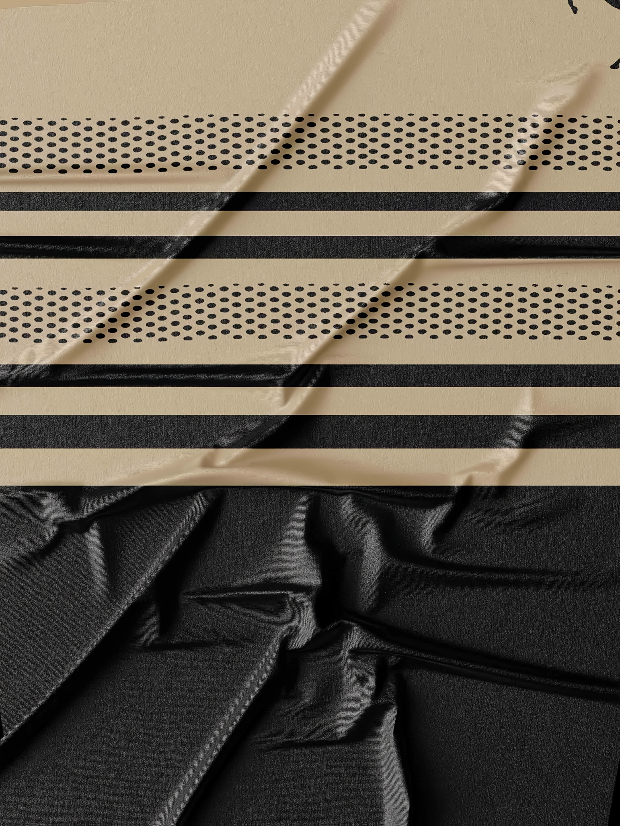 Men'S Striped Horse 3D Print T-Shirt, Casual Summer Sportswear, Crew Neck, Slight Stretch Fabric, Regular Fit - Black/White/Green