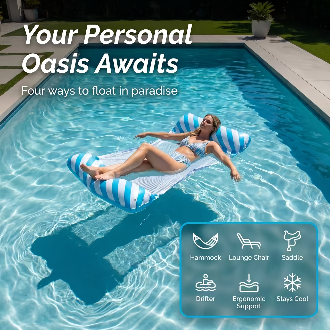 Lemon Print Inflatable Float Lounge Chair with Pillow