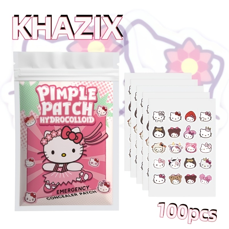 20/100pcs Hello Kitty Cartoon Facial Patches Hydrocolloid Patches Facial Decorative Stickers Concealing Stickers Facial Skincare