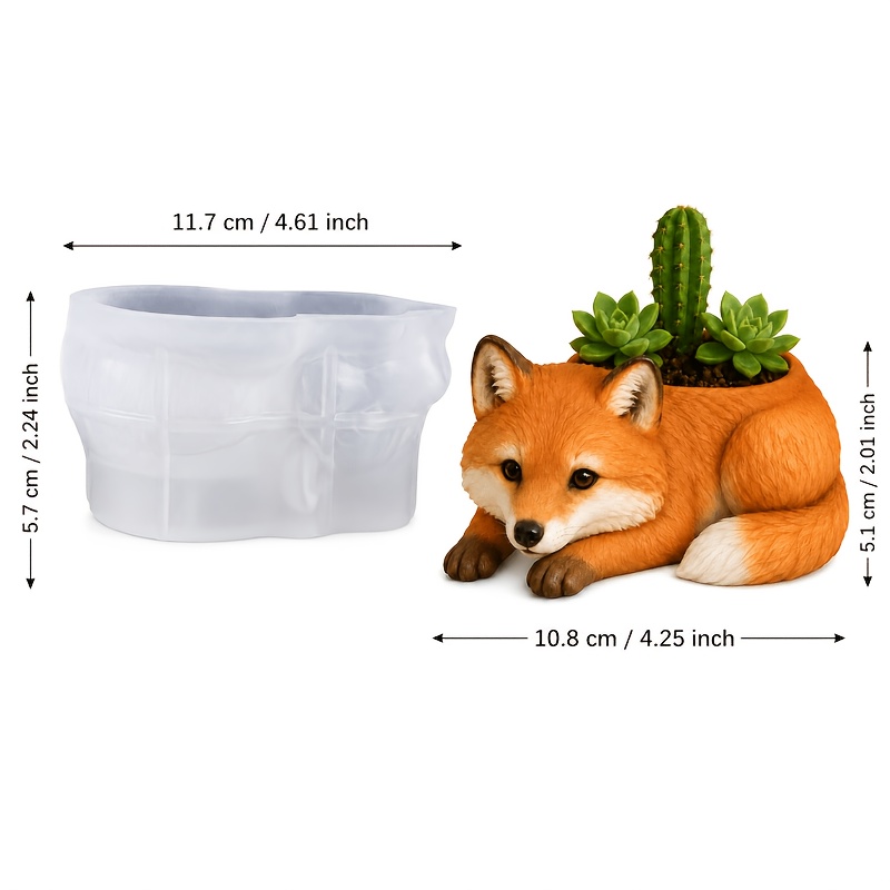 TEMU [resin Casting Molds] Cute Storage Box Silicone Mold, Handmade Ornament Making Mold, 3d Animal Shape With Clear Details, Easy To Demold Soft And