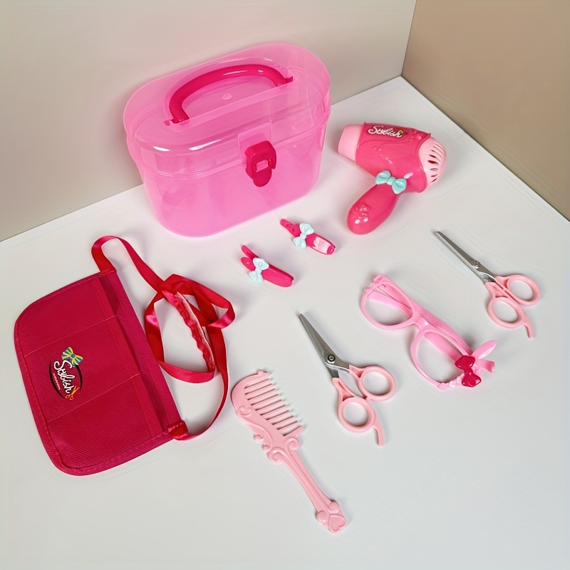 playhouse children's hairdresser set toy little girl blow Temu Oman