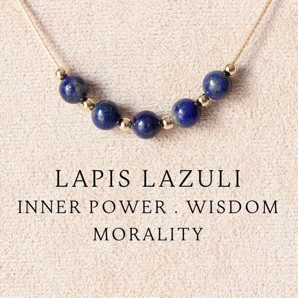 TEMU Collier en Lapis-, Collier en Naturelle, Cadeau pour Sœur