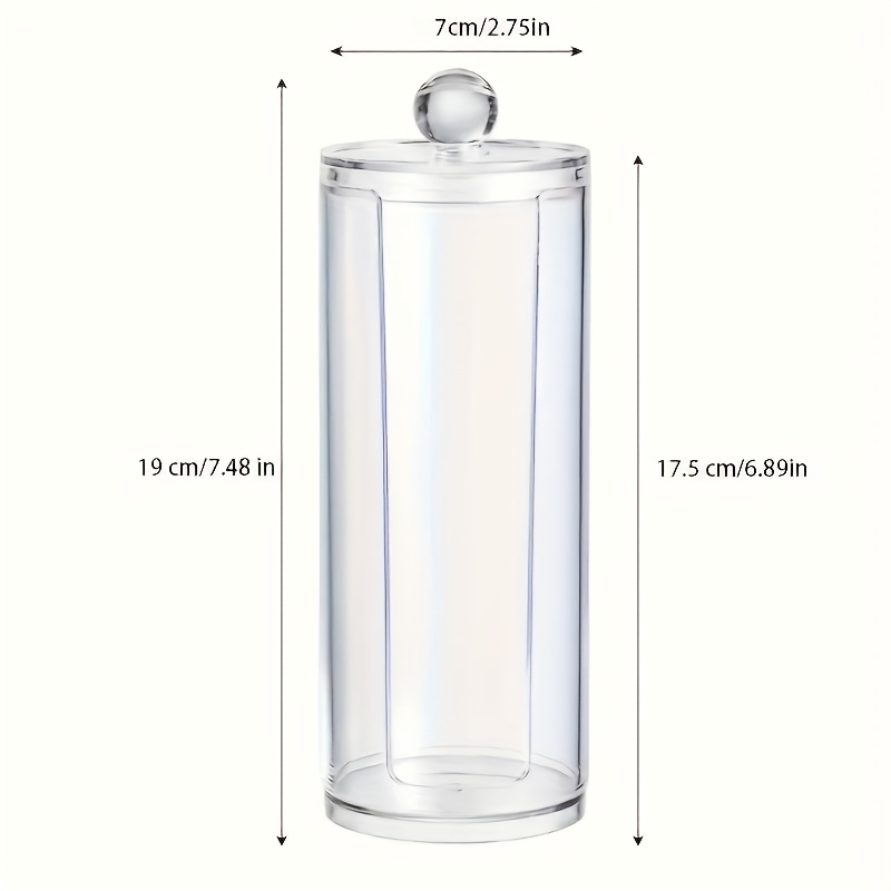 Image of Clear Plastic Scrunchie Holder Organizer, Round Shape, Waterproof, Storage Box For Hair Ties, Bedroom Furniture Accessory, Storage Trunks For Home Organization, Storage Boxes For Organizing