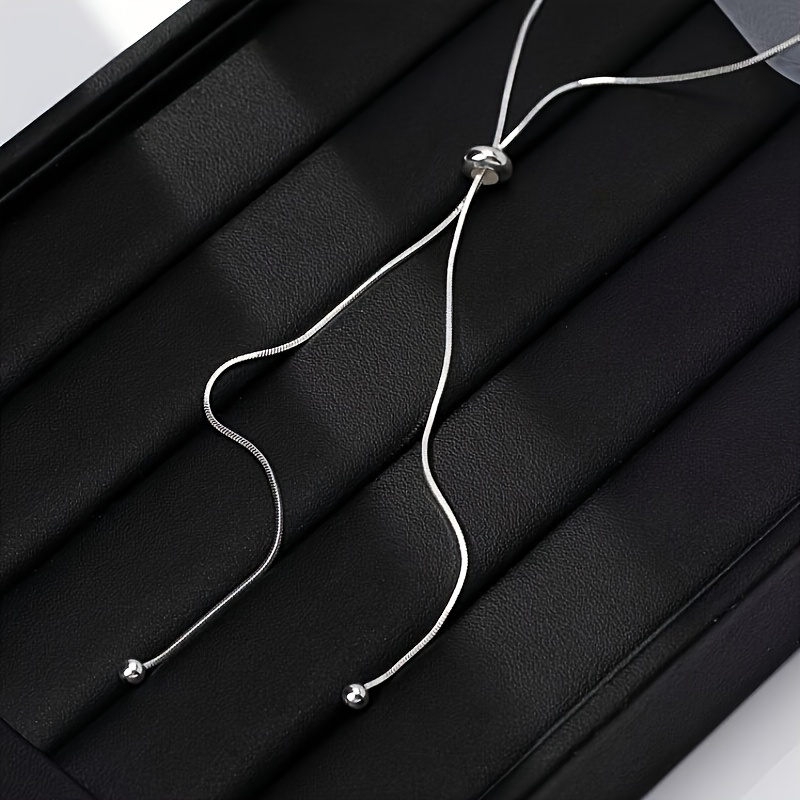 1pc/set Western Style Adjustable Length Snake Chain Women's Necklace Suitable For Women' Wear