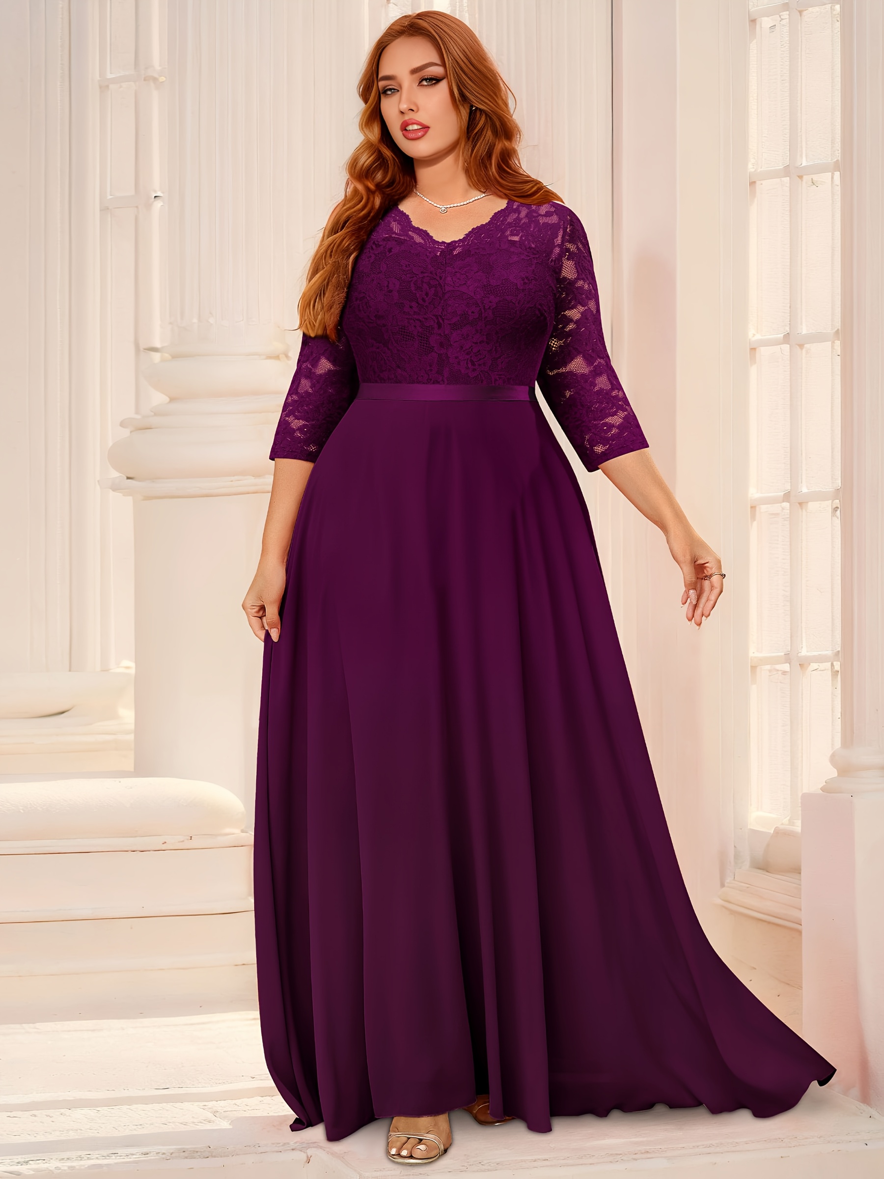 plus size plus size p6114 womens formal plus size bridesmaid - Temu