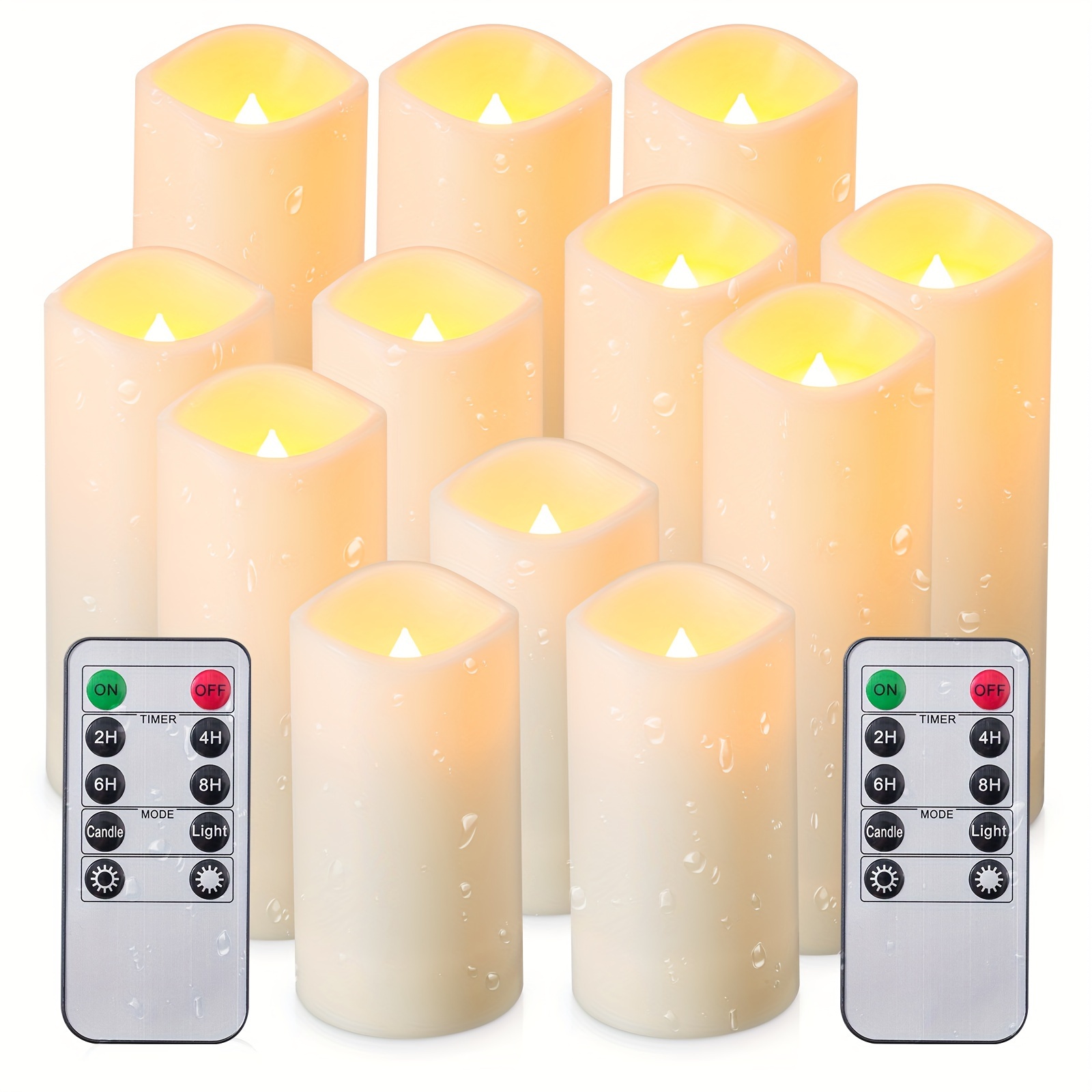 item picture 12   led candle lights in 4 specifications d2 2inch h3 9inch 4 7inch 5 9inch 6 9inch for family   celebrations candlelight dinners with remote control adjustable brightness and timer function
