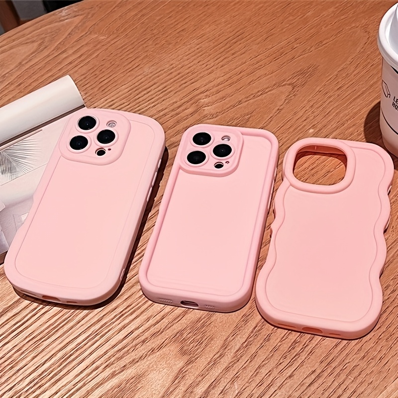 [3pcs Pink Solid Color Shockproof Phone Case] (Set of Three) Pink Solid Color Matte Full Coverage Shockproof Phone Case Compatible with iPhone 15 PROMAX/15 PLUS/15 PRO/15/14 PROMAX/14 PLUS/14 PRO/14/13 PROMAX/13 PRO/13/12 PROMAX/12 PRO/12 11 PROMAX/11 PRO/11/XSMAX/XR/XS/7#8 PLUS/7#8 Protective Case