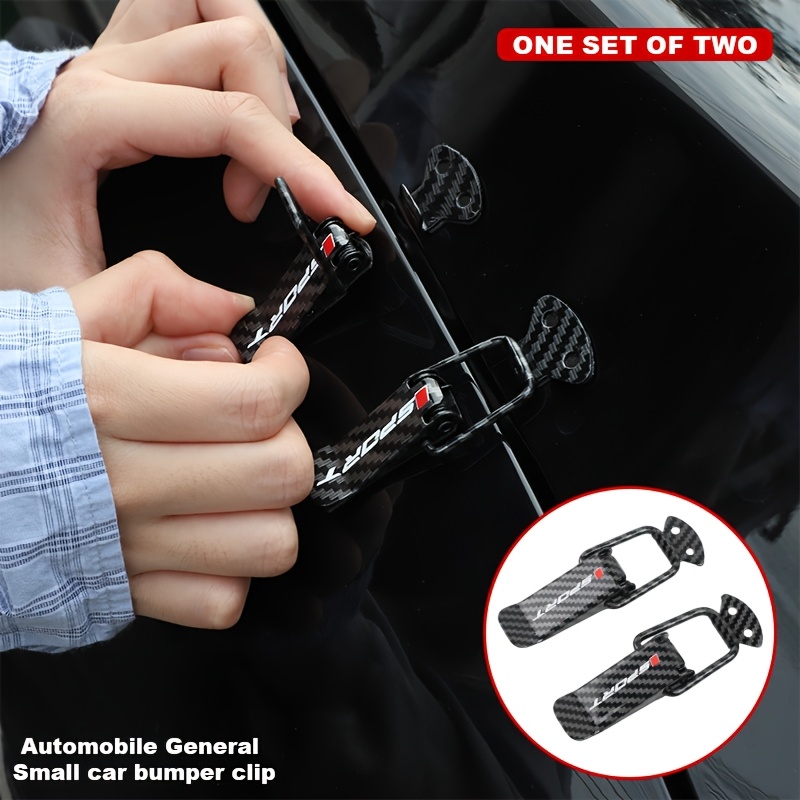 TEMU 2pcs Car Bumper Latch , Sporty Carbon Fiber Hood Pin And Release Lever Latch, Universal Automotive Parts Bumper Safety Latch Lock, Suitable For