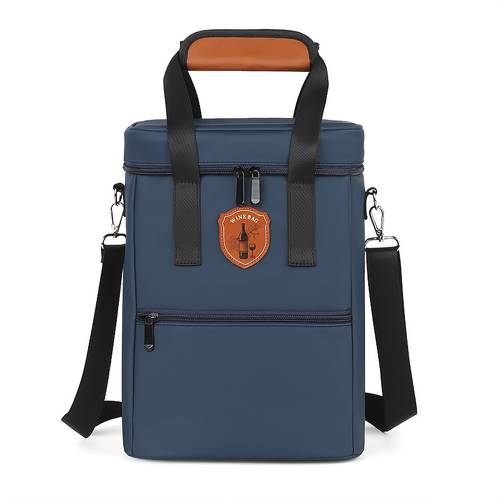 not for food contact outdoor wine cooler bag outdoor dining party camping cooler bag suitable for etc activities capacity for 2pcs wine insulated and refrigeration