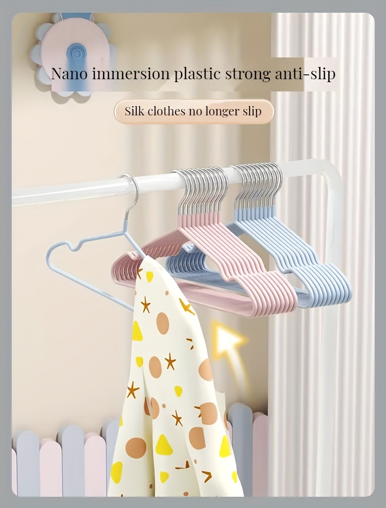 20 30pcs baby clothes storage hangers kid clothes drying racks   anti slip clothes drying racks household storage organization for bathroom bedroom closet wardrobe home dorm details 0