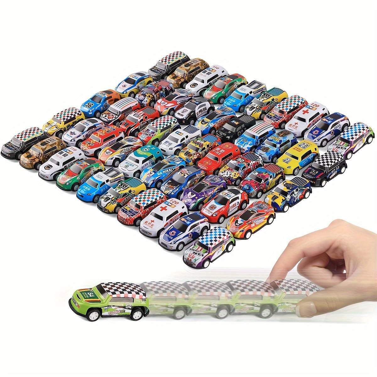 

Friction-powered Pull Back Race Cars - Diecast Mini Toy Vehicles, Perfect For Party Favors & Birthday Gifts (assorted Colors)