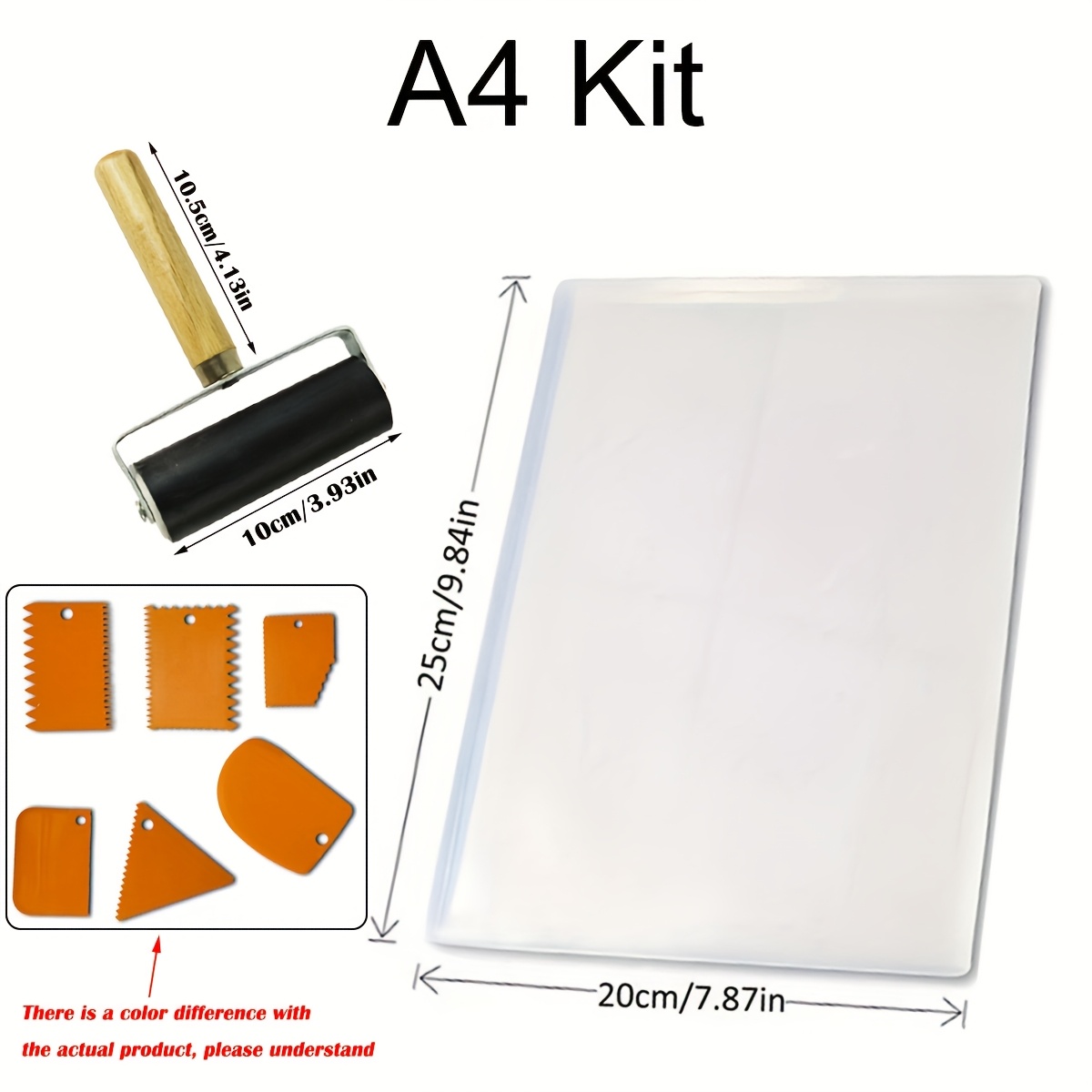 item picture 1set printing set gel printing plate roller pattern manufacturing tools   diy arts and crafts card making journaling scrapbooking