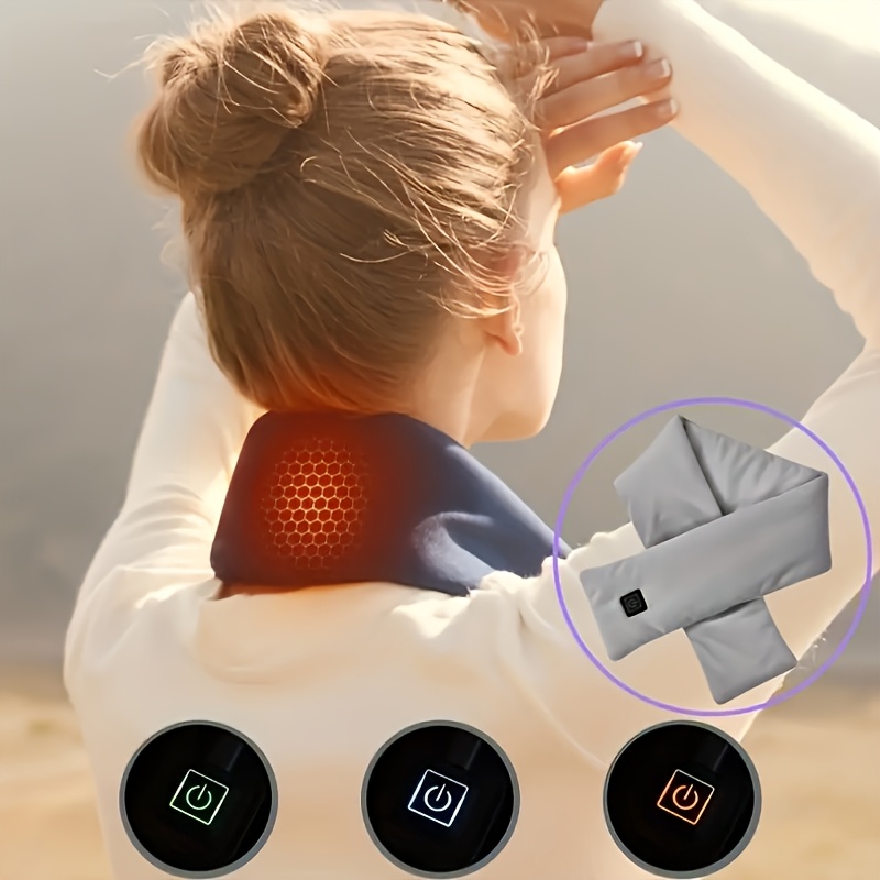 

Écharpe Chauffante Rechargeable par USB avec 3 Réglages de Température - Chauffe-Cou pour le Confort , Cadeau Idéal pour Noël, Thanksgiving, la Saint-Valentin & le An