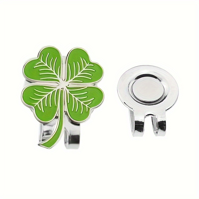 

Stylish Four-leaf Clover Golf Ball Marker Hat Clip - A Perfect , Golf Gift For Grandpa And Dad