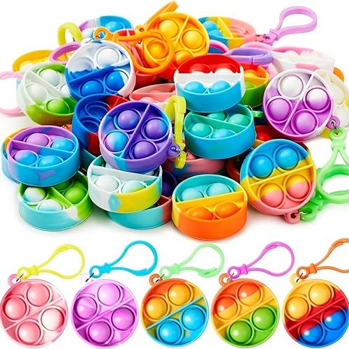 38 50pcs silicone bouncing sensory toys ideal for christmas gifts for grandchildren mini bubble pushing squeezing toys suitable for everyone random colors red party gifts gift bag fillers