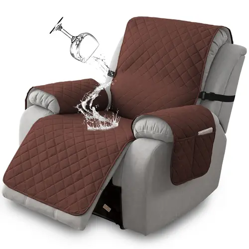 1pc 100 waterproof non slip recliner chair cover sofa slipcover pet cover for large recliner with elastic straps washable chair seat cover recliner chair furniture protector indoor and outdoor use home decor