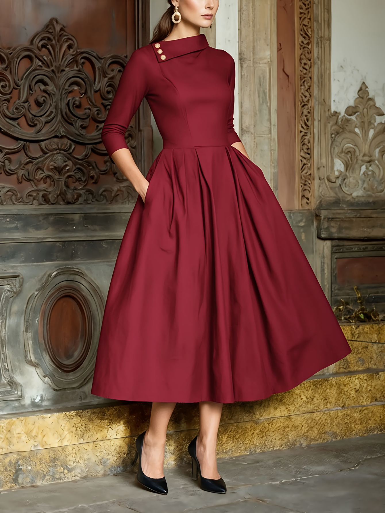 a line long sleeve wedding dress Elegant A-Line Long Sleeves Tulle Wedding Dress With Appliques WD036 US8 / As Picture